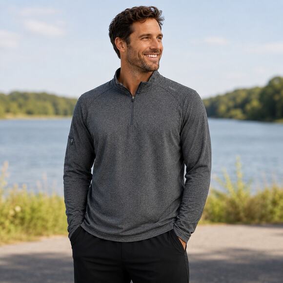 UNRL Other - UNRL Elite Quarter Zip Pullover Mens 3XL Gray Heather Performance Stretch Golf